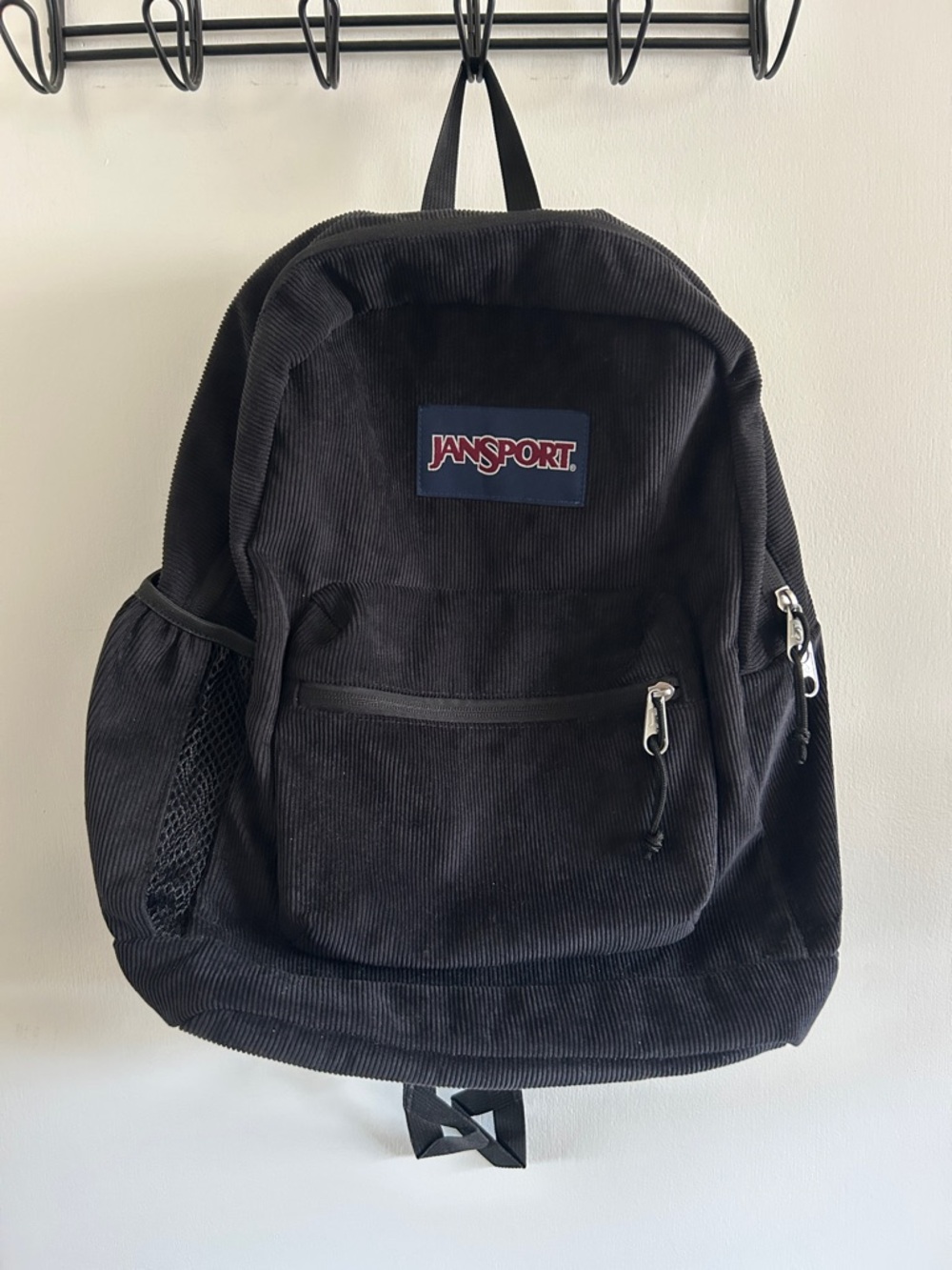 Jansport corduroy black backpack